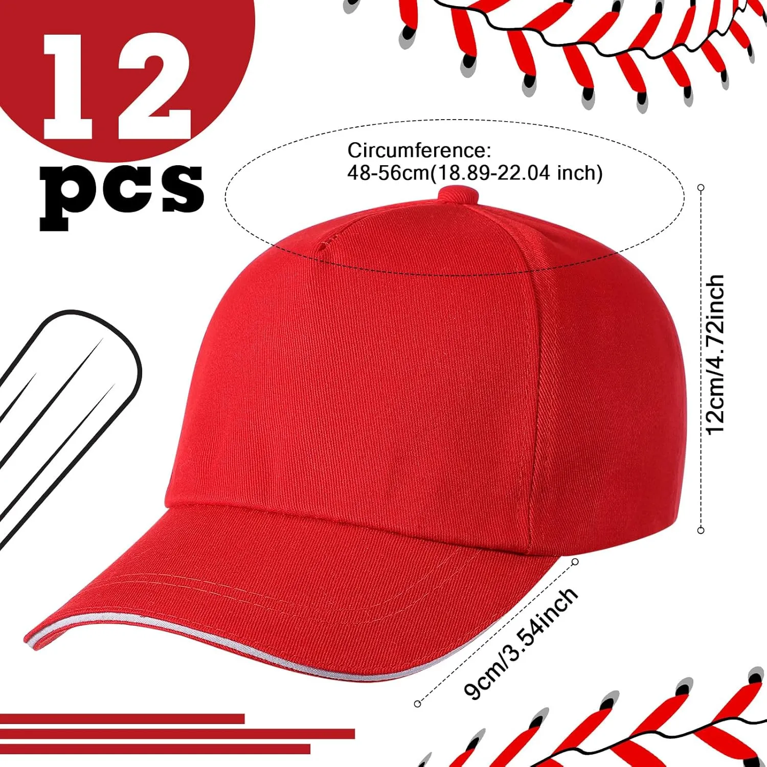 Pcs Kids Baseball Caps Adjustable Plain Baseball Hats Cotton Blank Hats Bulk for Girls Boys Sport Team
