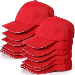 Pcs Kids Baseball Caps Adjustable Plain Baseball Hats Cotton Blank Hats Bulk for Girls Boys Sport Team