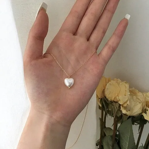 Pearl Choker Gold Pendant | Pearl Gold Choker Necklace | Gold Necklace