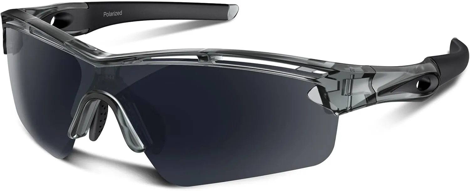 Polarized Sports Sunglasses for Men Women Youth Baseball Cycling Running Driving Fishing Tennis Golf Motor TAC UV400 TR90