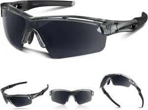 Polarized Sports Sunglasses for Men Women Youth Baseball Cycling Running Driving Fishing Tennis Golf Motor TAC UV400 TR90