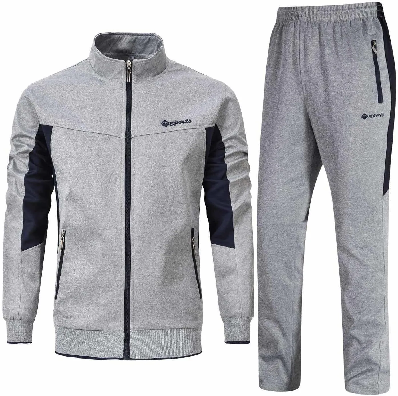 Rdruko Men's Tracksuit Sweatsuits 2 Piece Set Athletic Jogging Gym Activewear Sweat Track Suits Sets