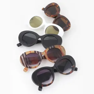 Retro Bulky Round Sunglasses