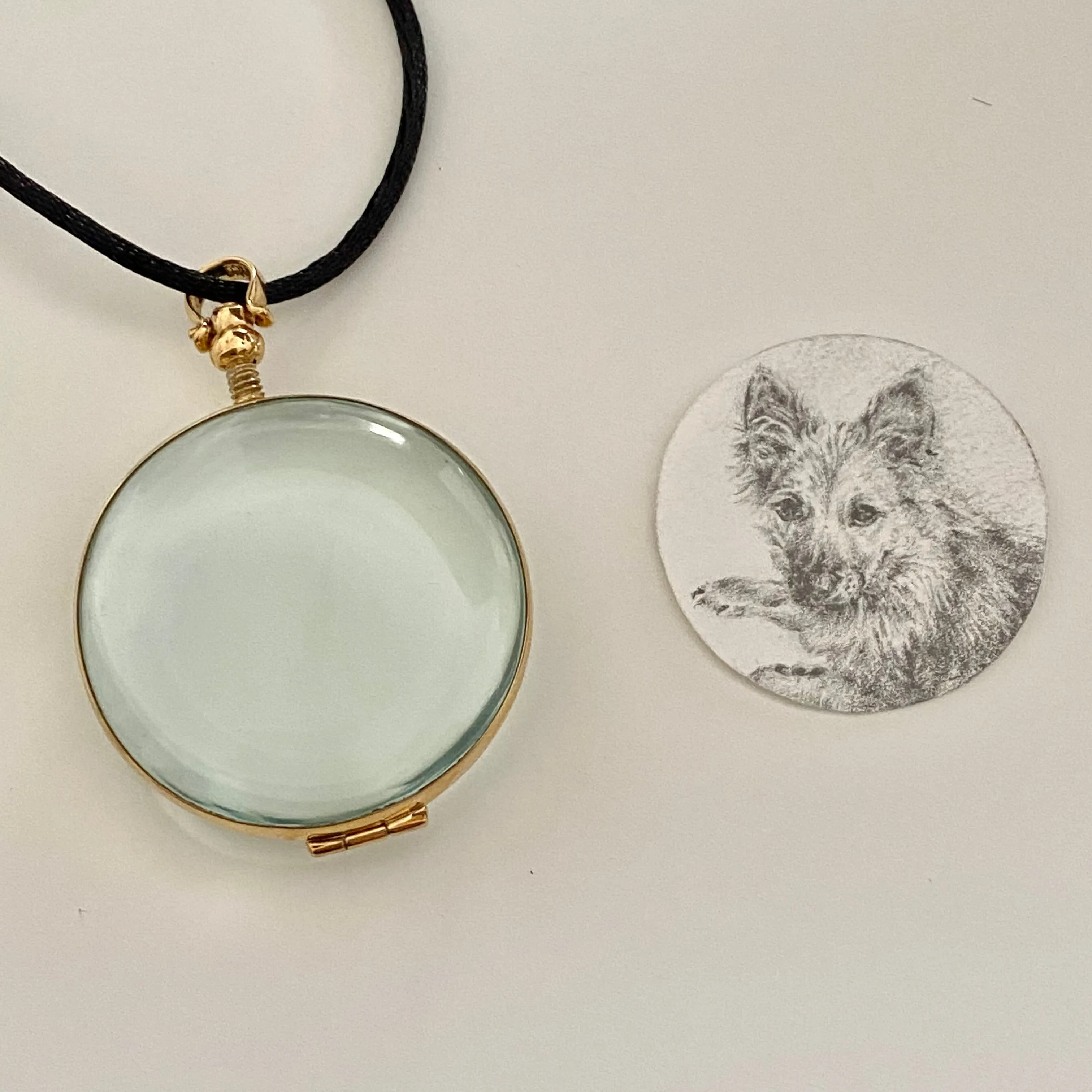 Round Gold Plated Silver Locket - Small