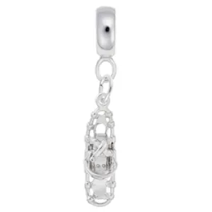 Snow Shoe Charm Dangle Bead In Sterling Silver