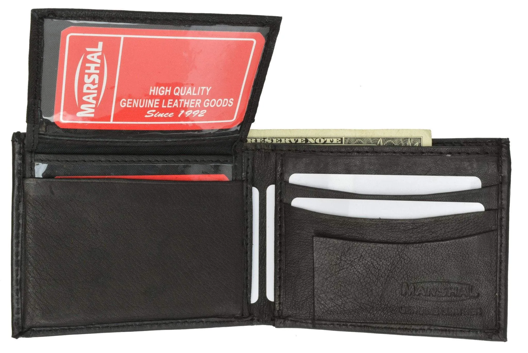 Soft Leather Bifold Mens Wallet W/Removable ID 1633