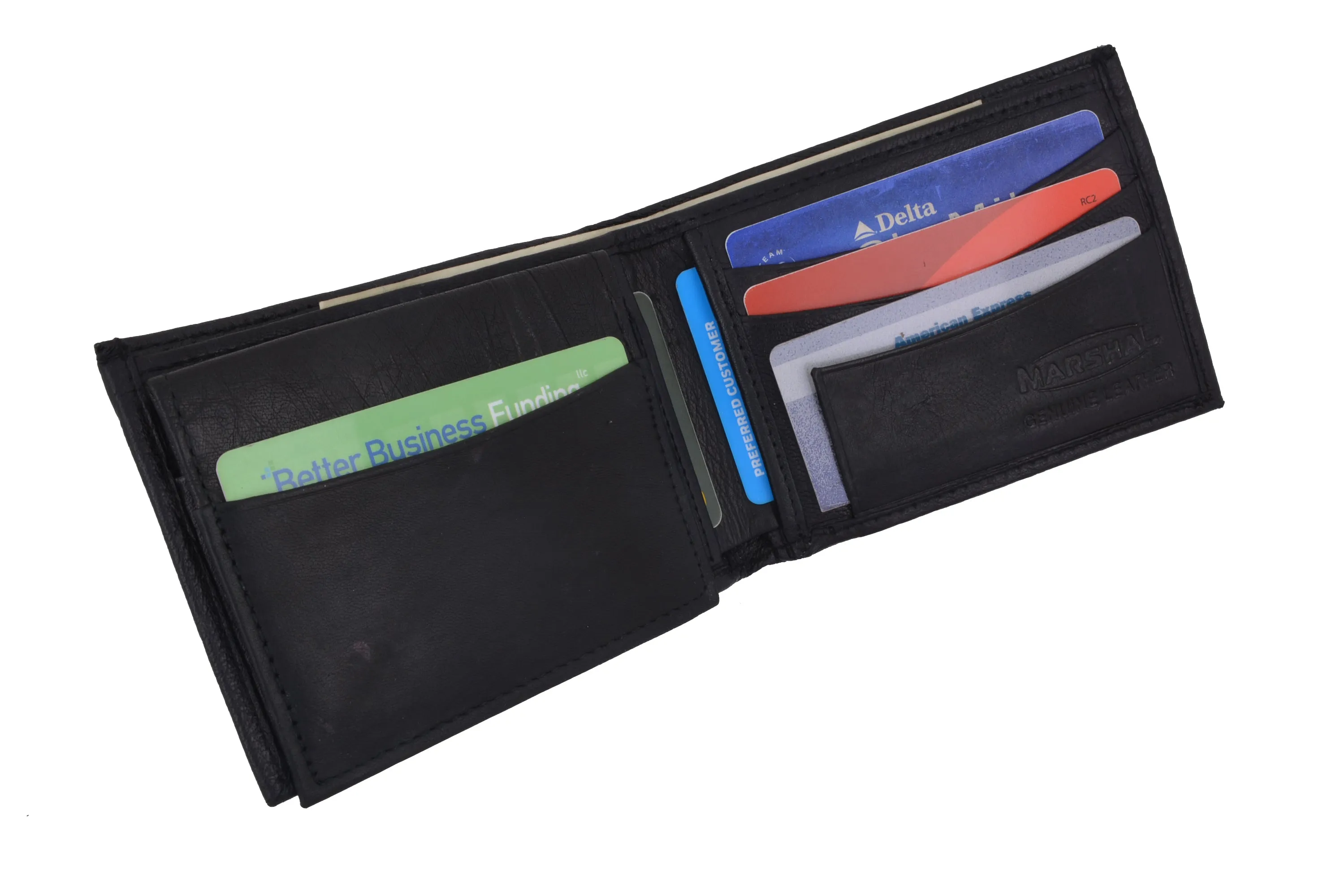 Soft Leather Bifold Mens Wallet W/Removable ID 1633