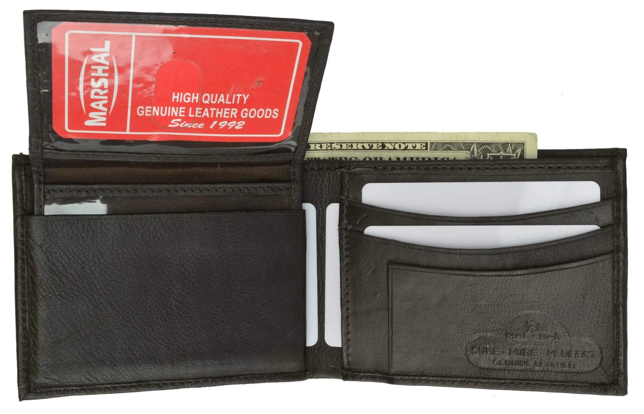 Soft Leather Bifold Mens Wallet W/Removable ID 1633