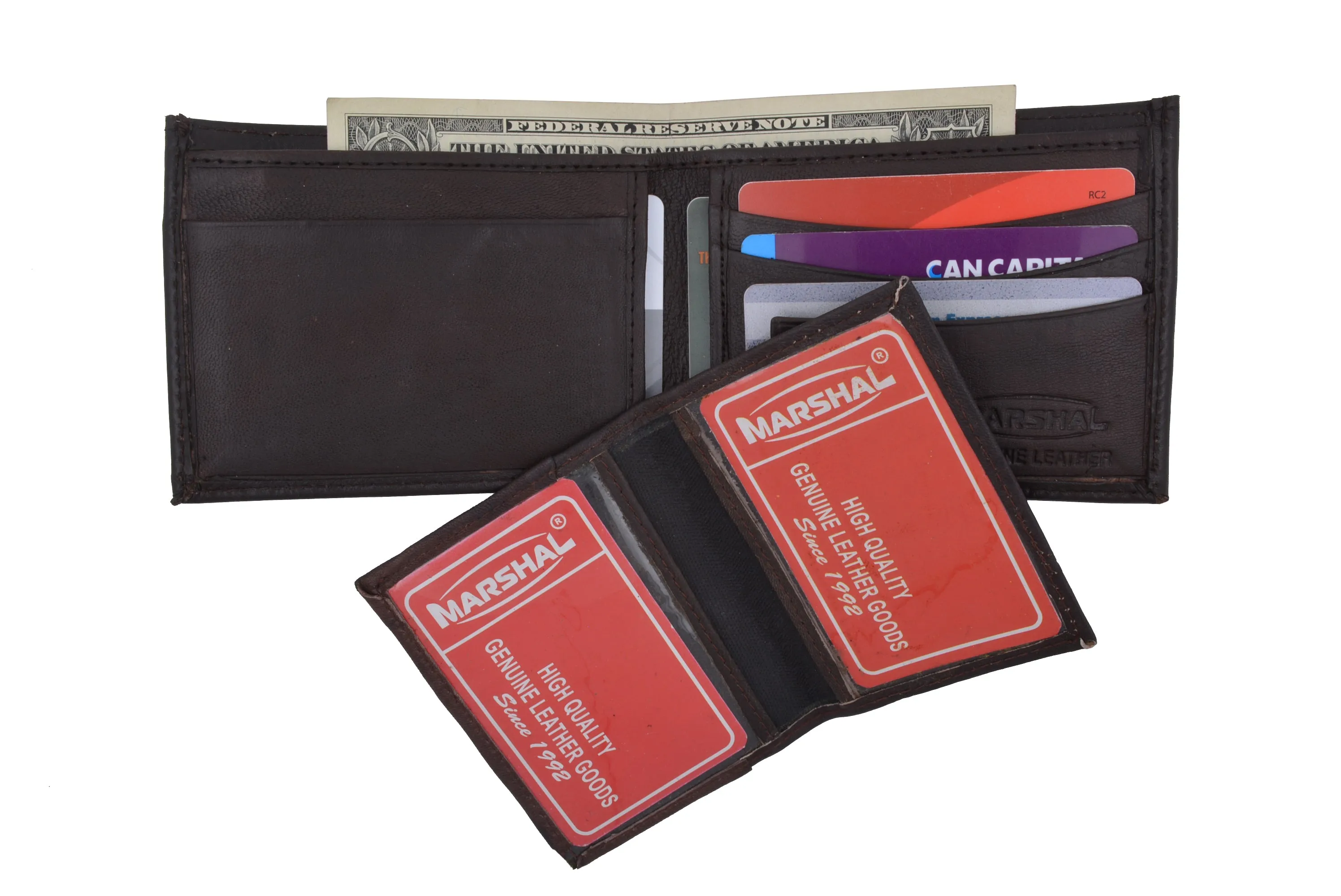 Soft Leather Bifold Mens Wallet W/Removable ID 1633