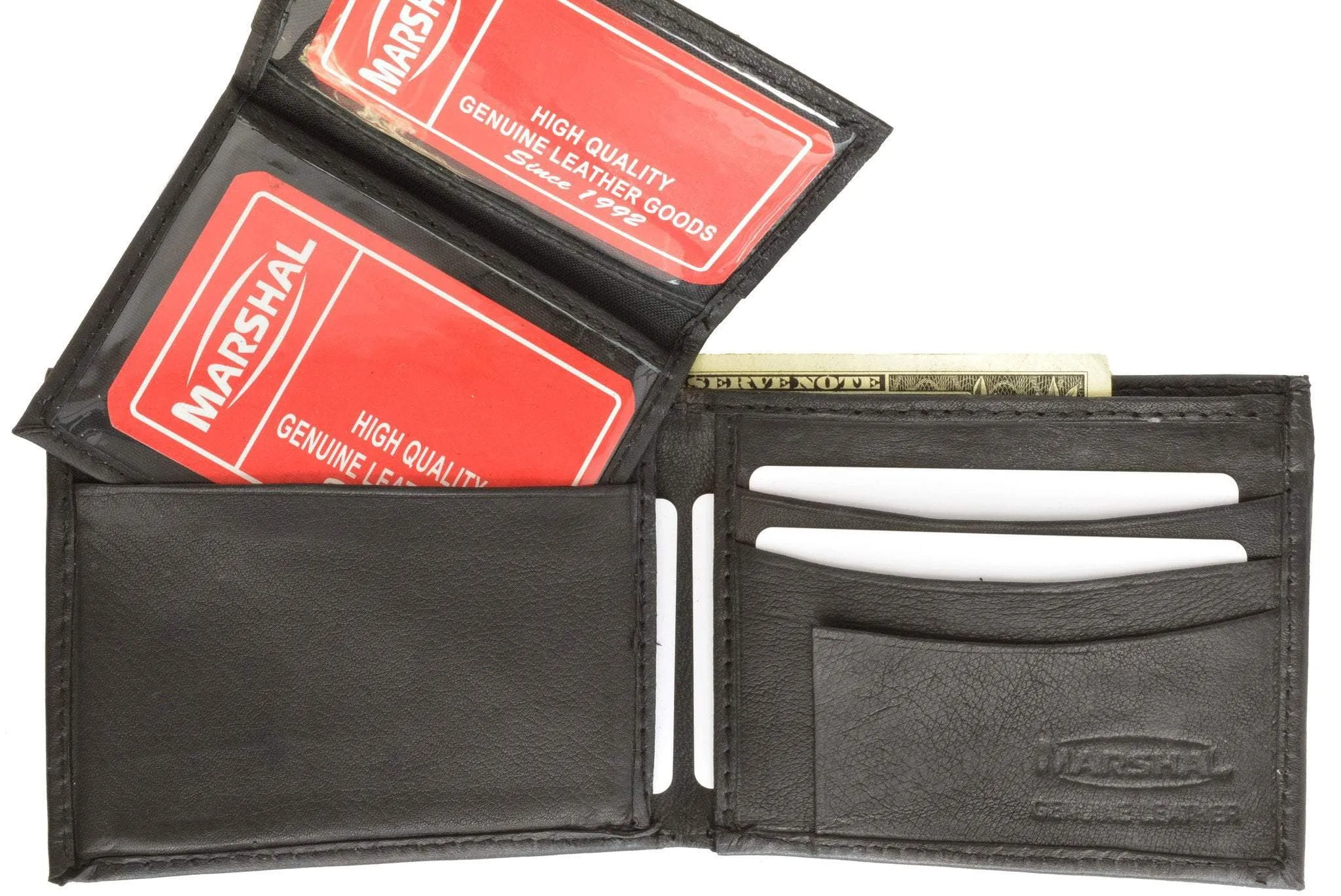 Soft Leather Bifold Mens Wallet W/Removable ID 1633