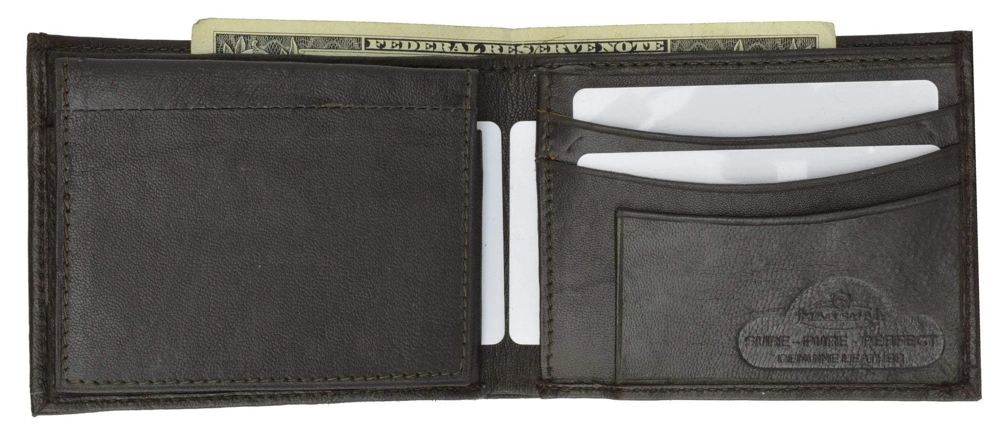 Soft Leather Bifold Mens Wallet W/Removable ID 1633