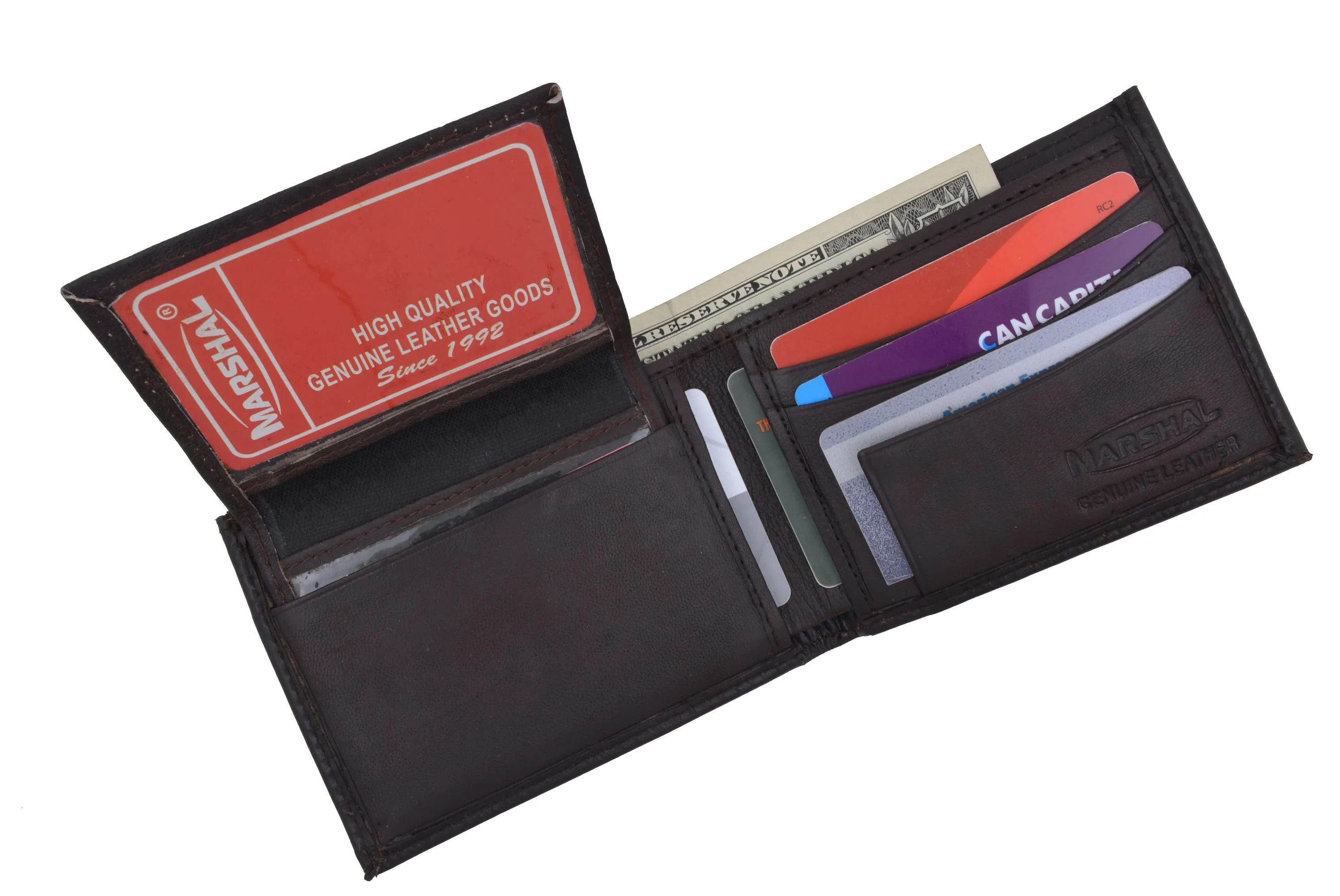 Soft Leather Bifold Mens Wallet W/Removable ID 1633