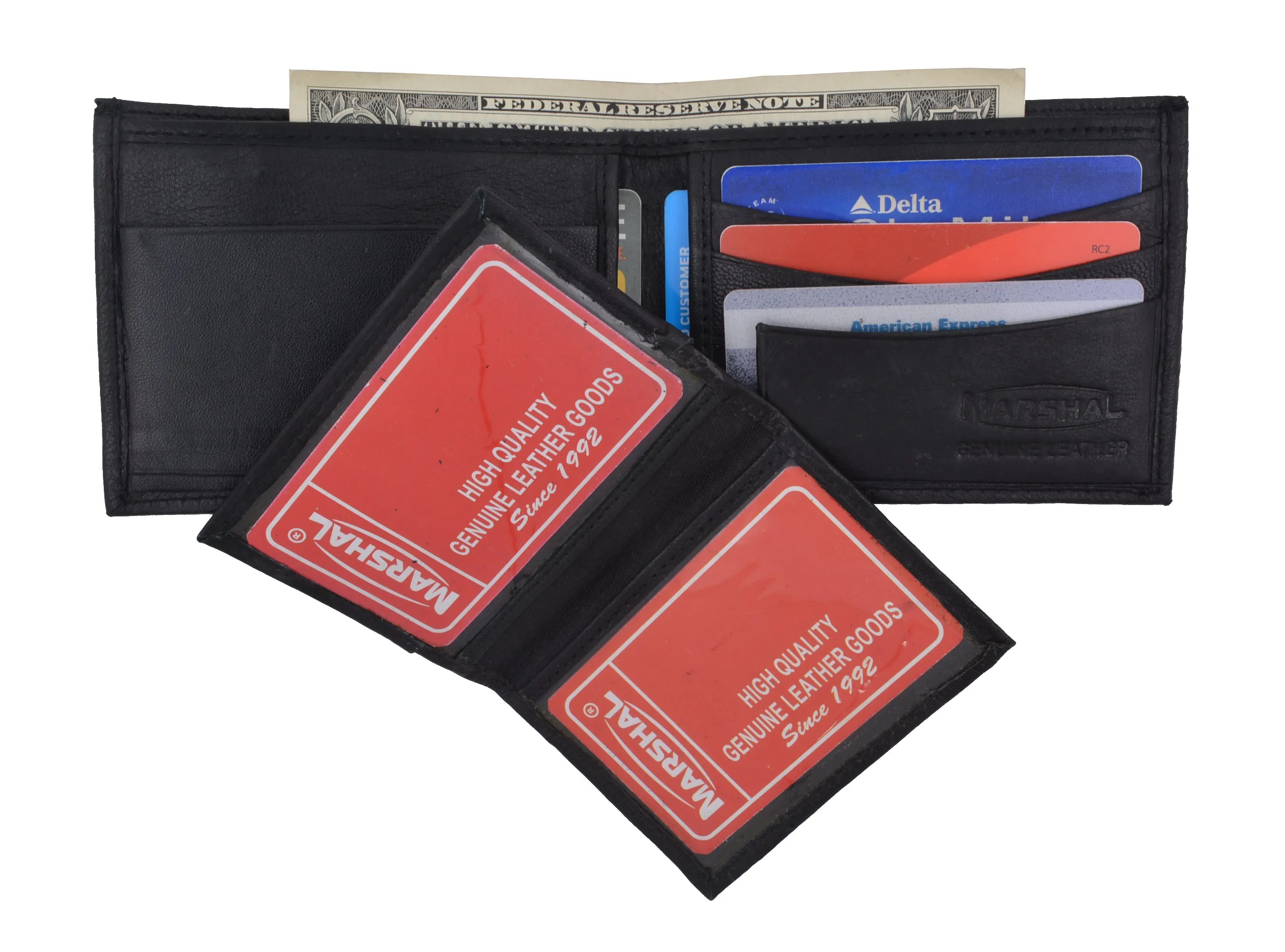 Soft Leather Bifold Mens Wallet W/Removable ID 1633