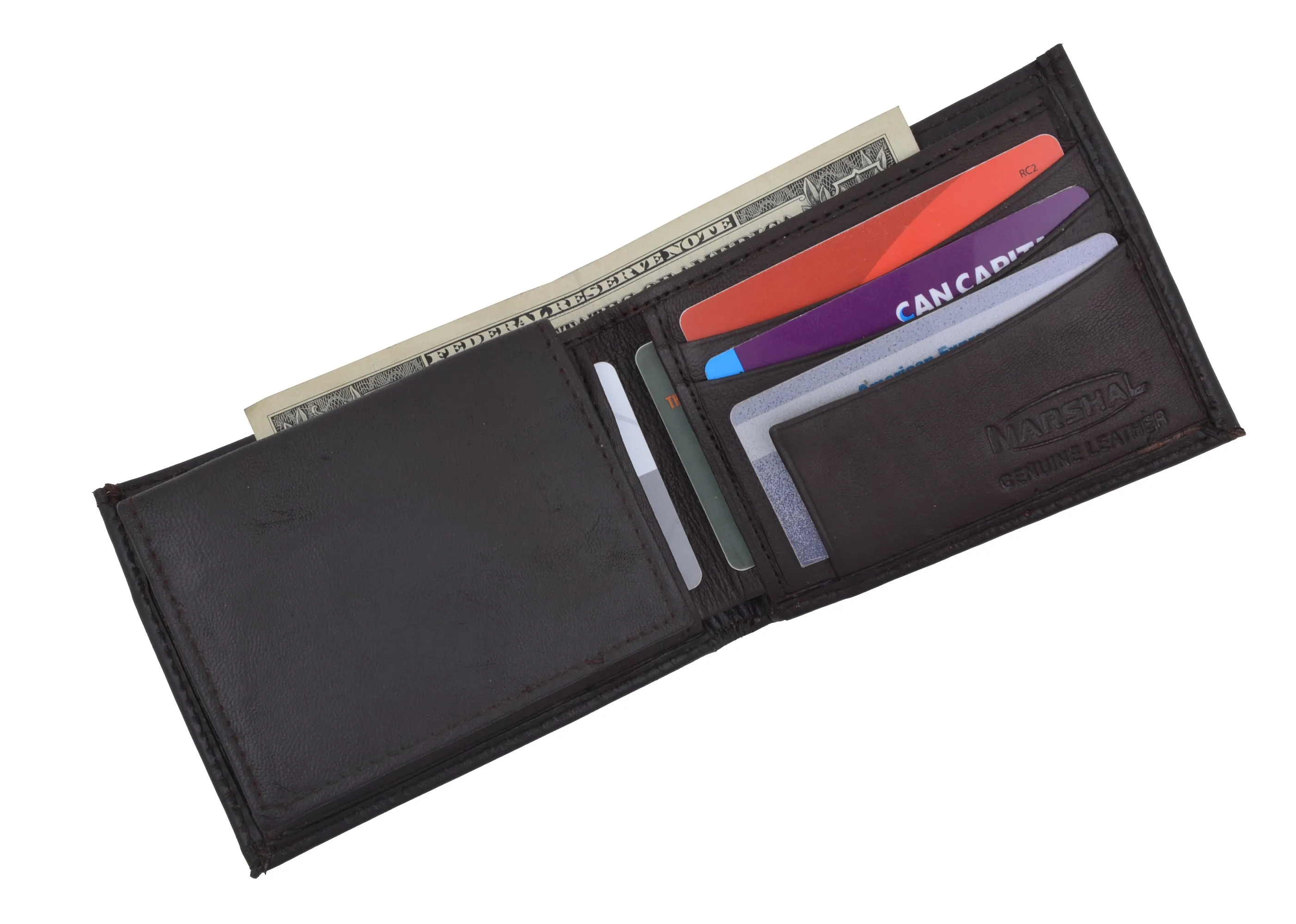Soft Leather Bifold Mens Wallet W/Removable ID 1633