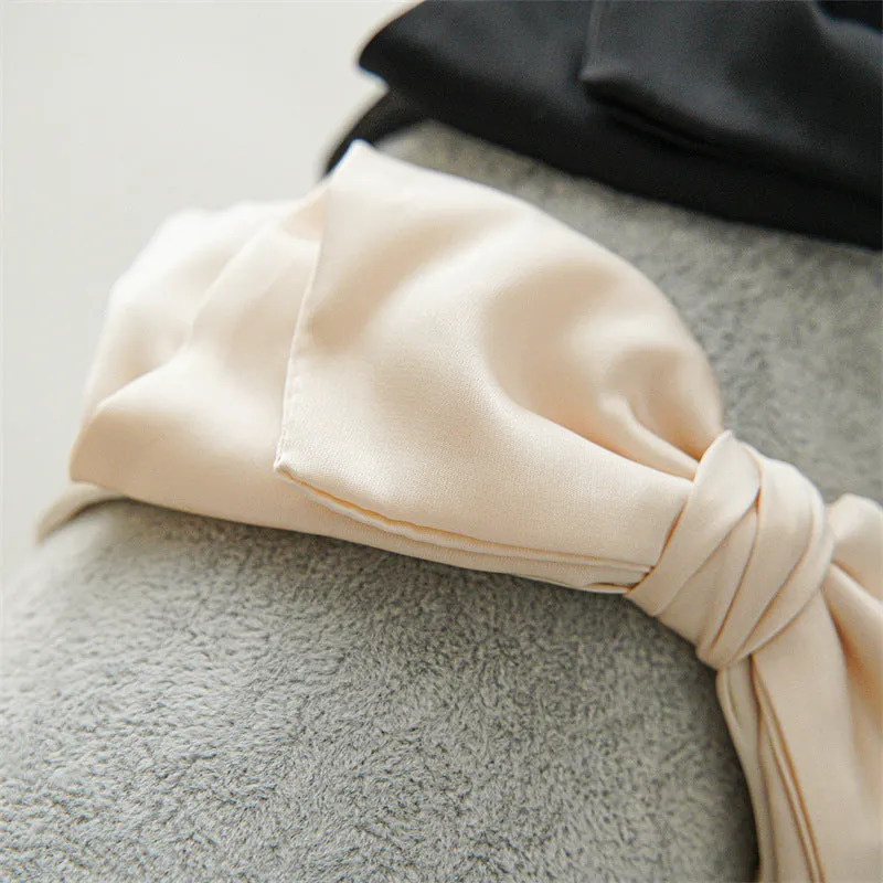 Solid Color Big Bow Knotted Hairbands