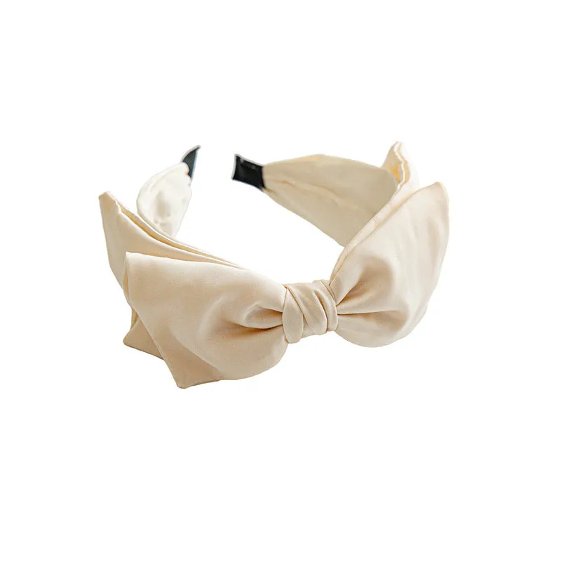 Solid Color Big Bow Knotted Hairbands
