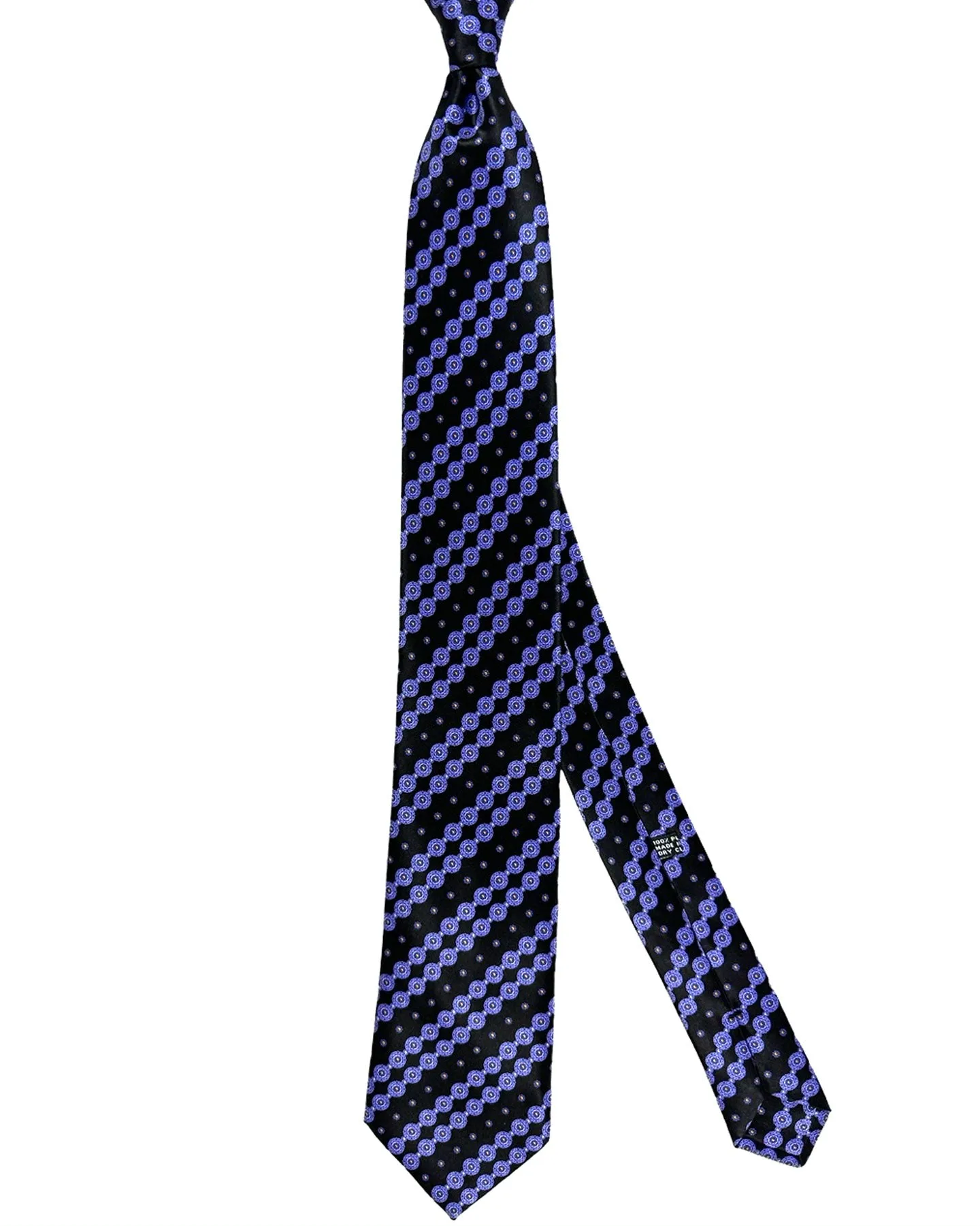 Stefano Ricci Silk Tie Purple Mini Flowers Stripes