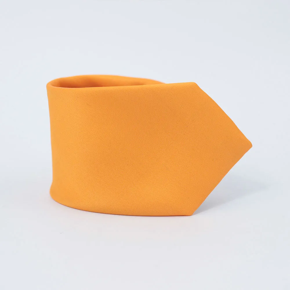 TANGERINE ORANGE WOVEN TIE