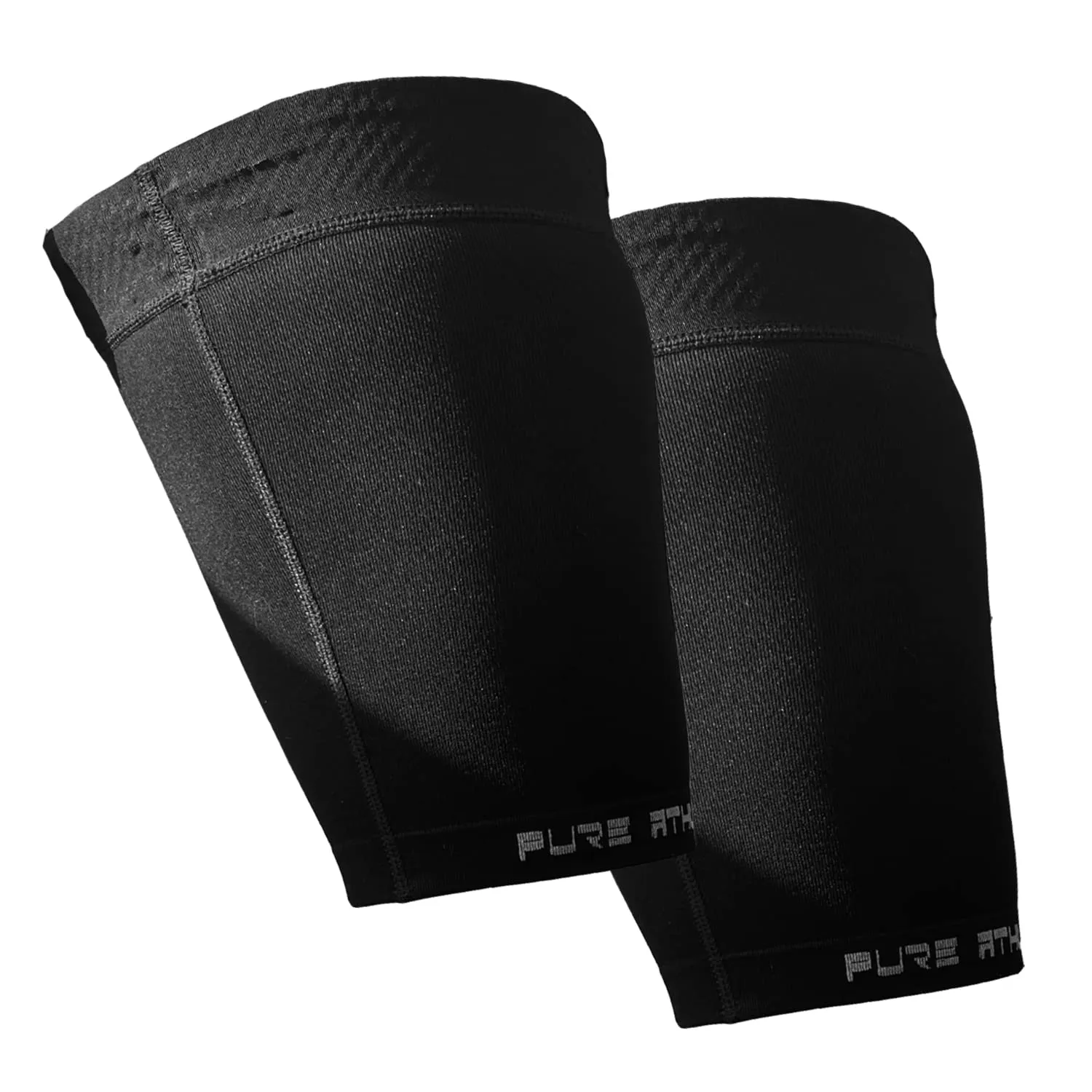 Thigh Compression Sleeve  Hamstring, Quadriceps, Groin Pull and Strains  Running, Basketball, Tennis, Soccer, Sports  Athletic Thigh Support (Single) (2 Sleeves - Midnight Black, M)