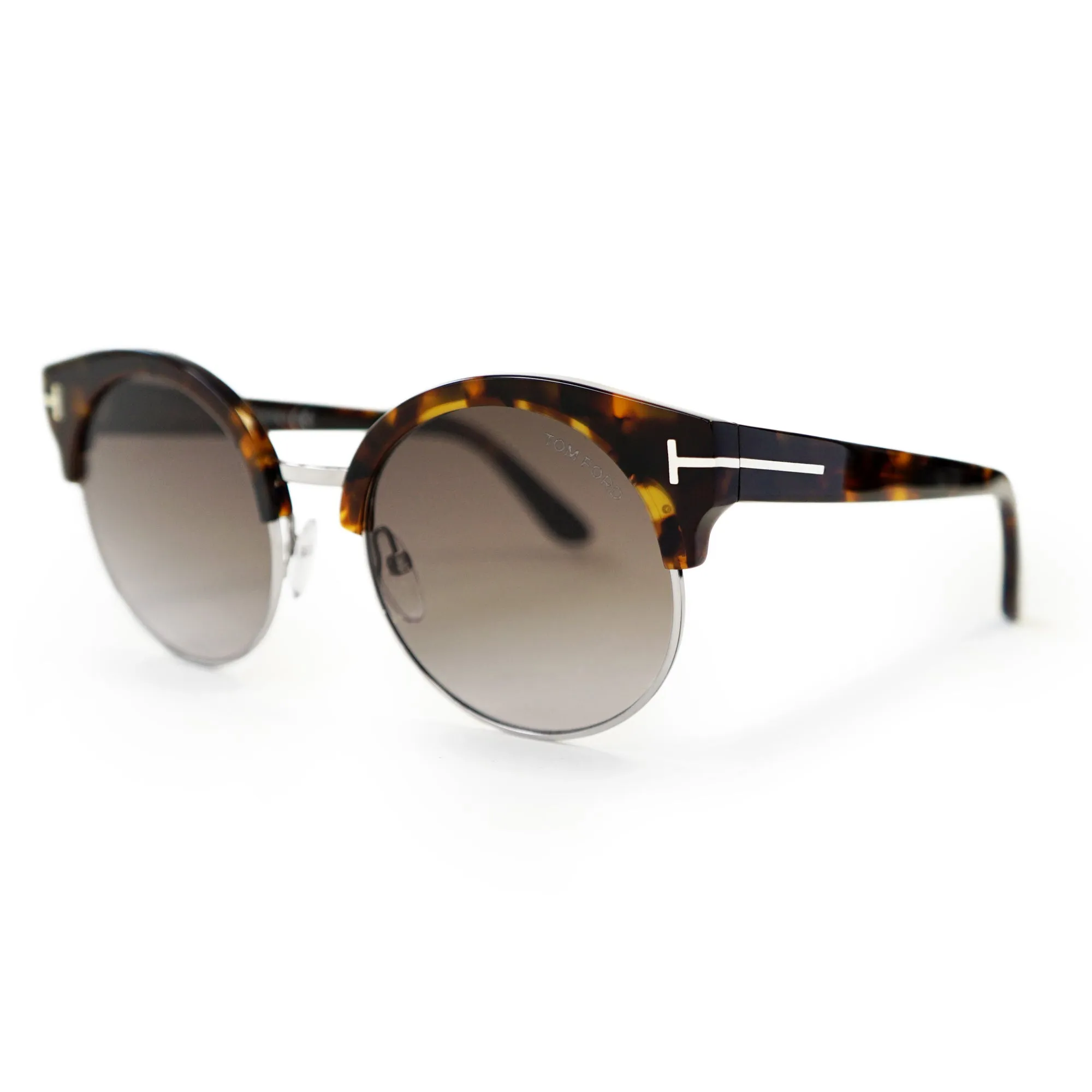 Tom Ford Alissa-02 Vintage Havana Round Sunglasses FT0608 55Z