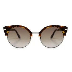Tom Ford Alissa-02 Vintage Havana Round Sunglasses FT0608 55Z