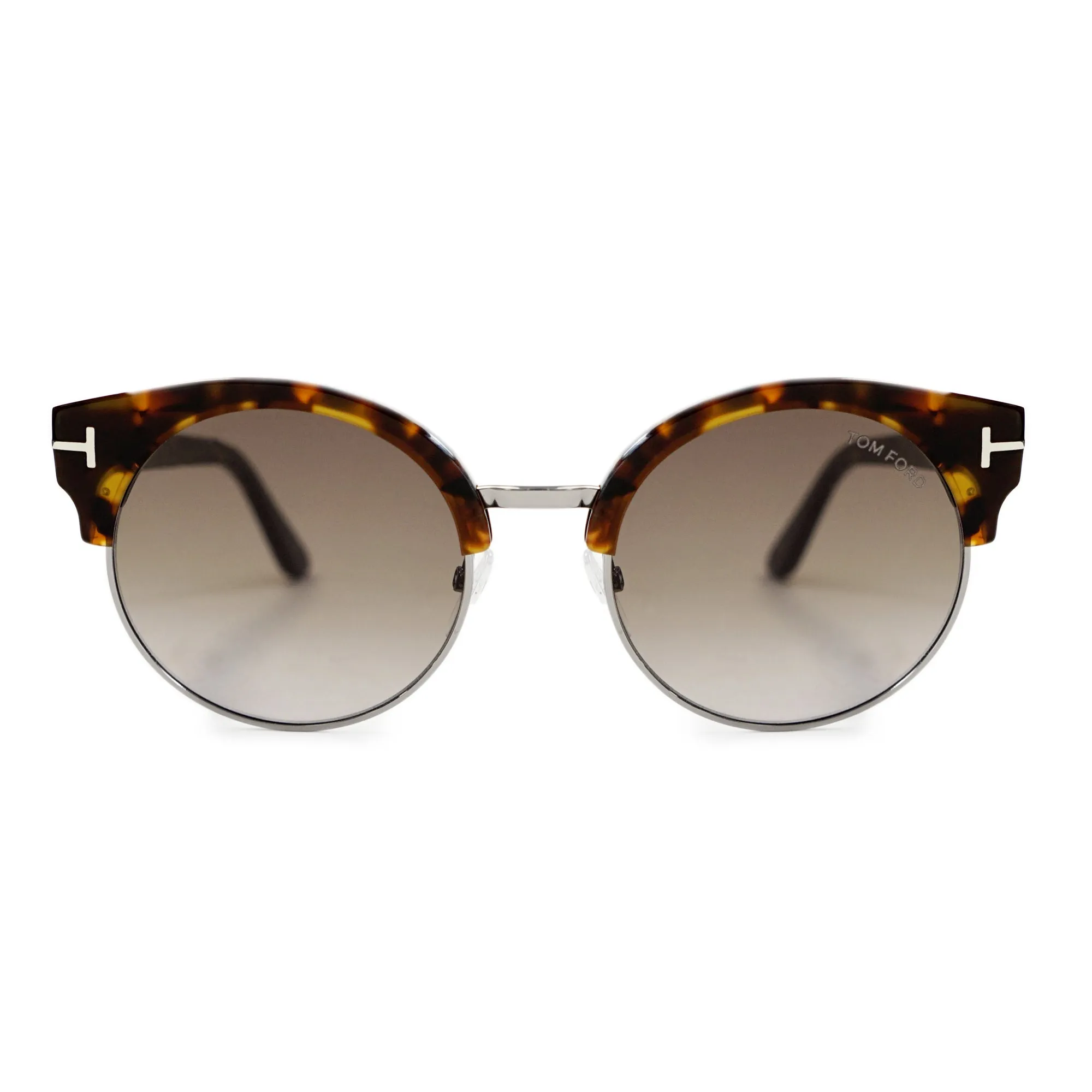 Tom Ford Alissa-02 Vintage Havana Round Sunglasses FT0608 55Z