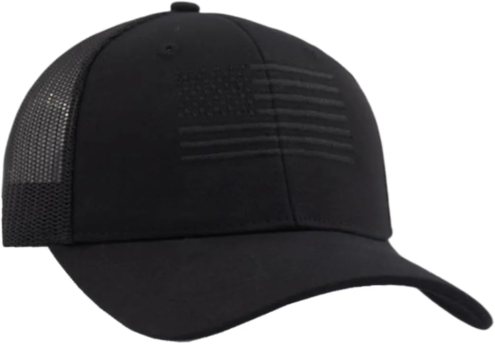 TSSGBL American Flag Trucker Hat [ M, L, XL,XXL] Men Women Snapback Breathable Mesh-Back USA Patriotic Baseball Cap