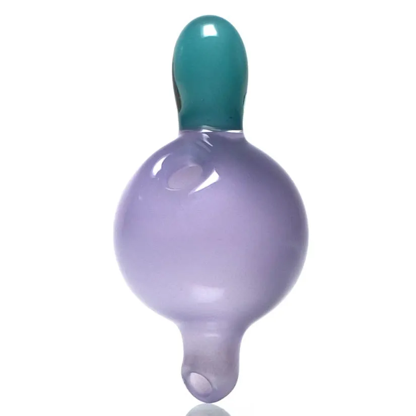 Unity Glassworks - Puffco Peak/ Carta Bubble Cap - Purple Satin & Agua Azul