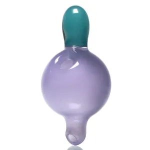 Unity Glassworks - Puffco Peak/ Carta Bubble Cap - Purple Satin & Agua Azul