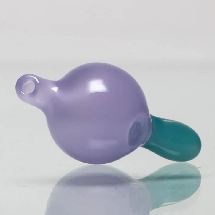 Unity Glassworks - Puffco Peak/ Carta Bubble Cap - Purple Satin & Agua Azul