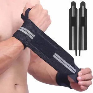 Weightlifting Wristbands, Supportive, Comfortable, Anti-Slip, Adjustable, Durable, Ideal for Strength Training and Workouts