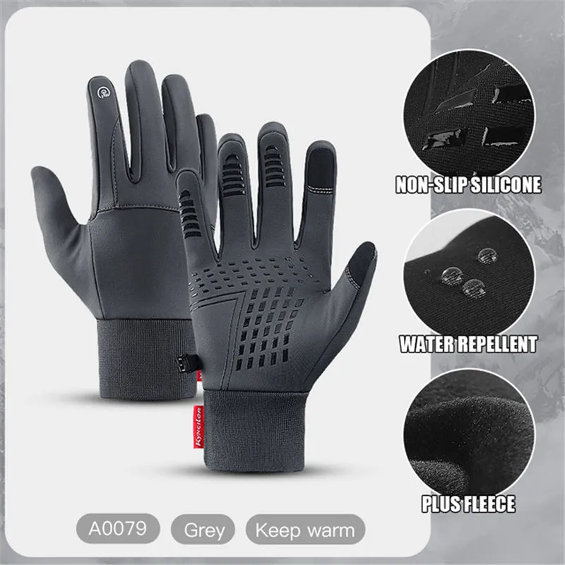 Winter Outdoor Sports Running Touch Screen Gym Fitness Full Finger Gloves