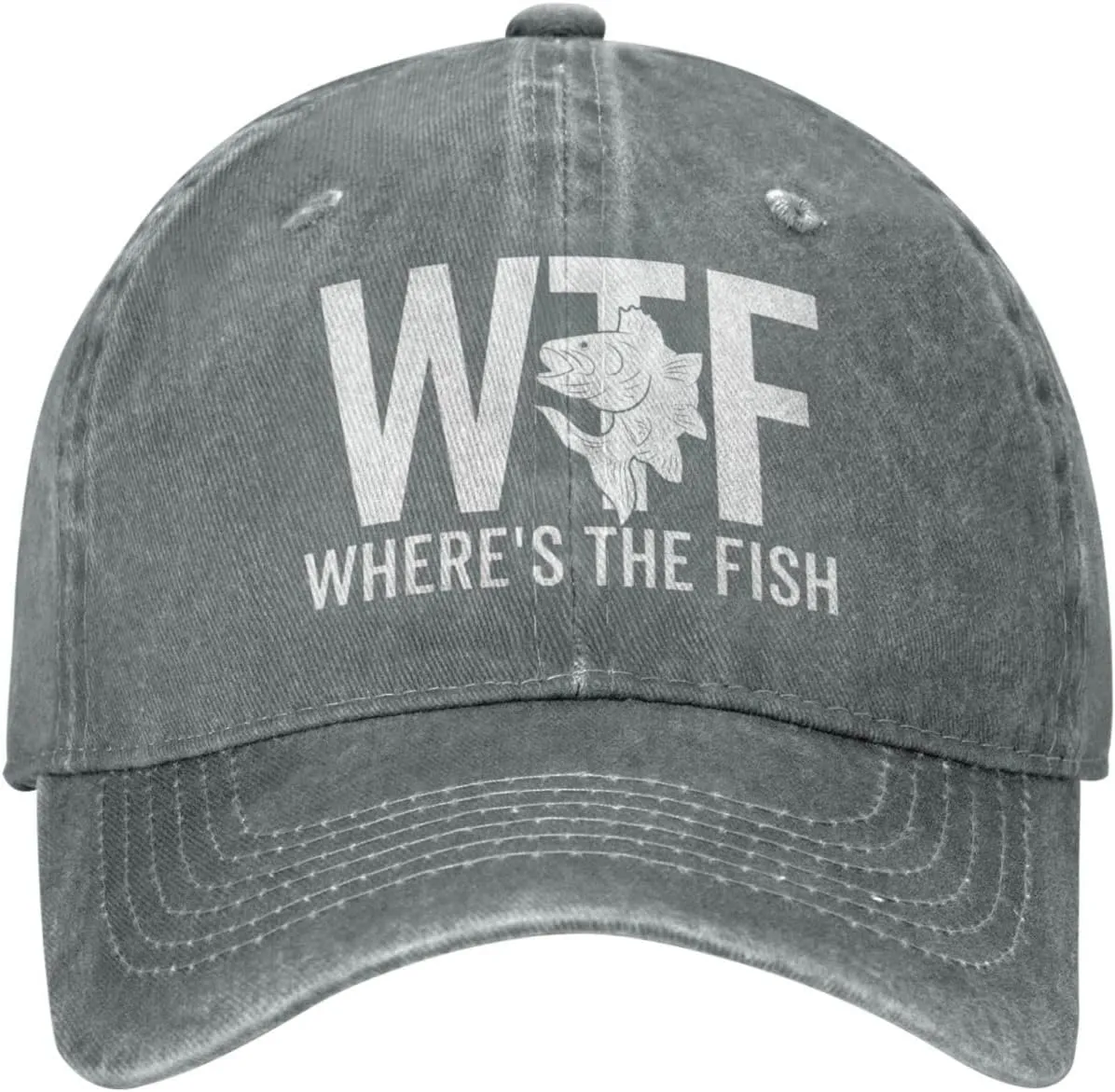 WTF Where's The Fish Hat for Women Dad Hats with Design Caps
