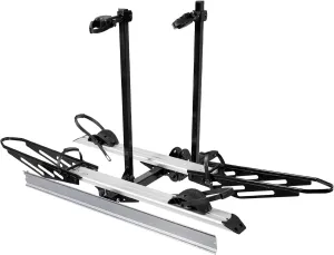 Young Hitch Mount Bike Rack with Ramp, 200 lbs. Capacity for 2 E-Bikes, Fat Tire and Standard, fits Cars, SUVs, RVs, Trailers with 2 Inch Receiver