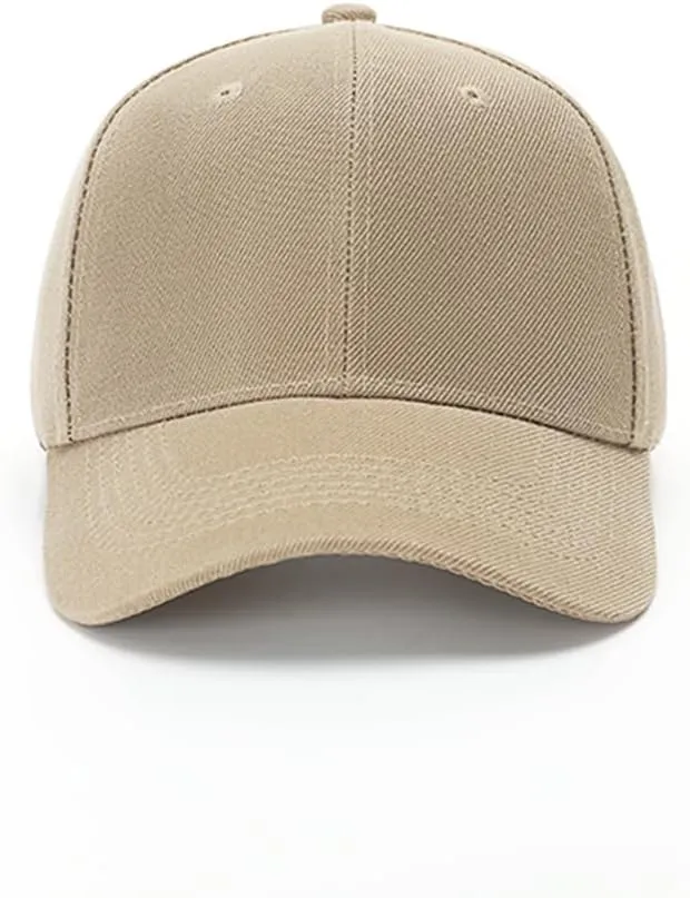 ZH Plain Adjustable Baseball Cap - Lot of 12 Unisex Blank Design Caps